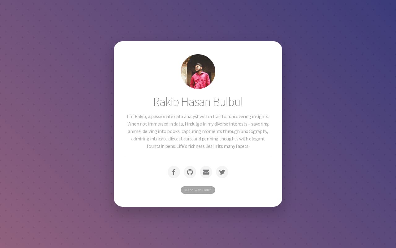 Carrd profile picture for @rakib